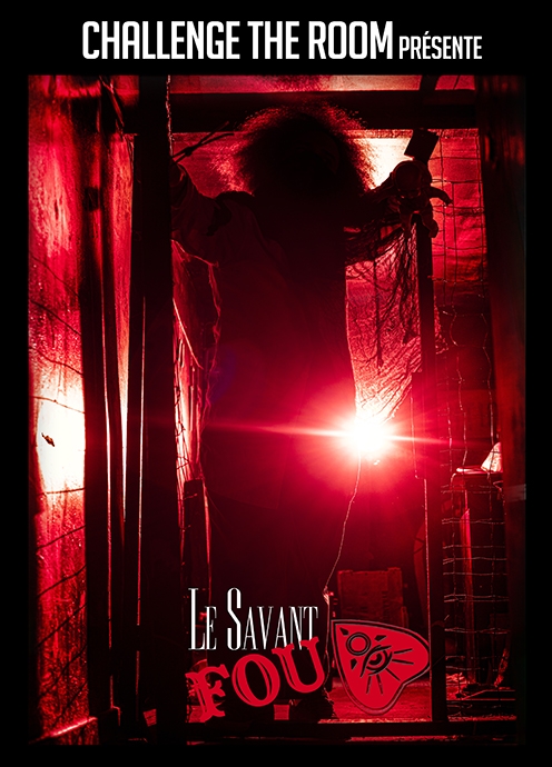 Affiche escape game Le savant fou Challenge The Room